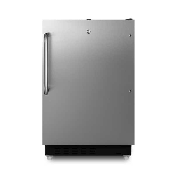 Summit Appliance 20 in. 2.68 cu. ft. Mini Refrigerator in Stainless Steel with Freezer, ADA Compliant