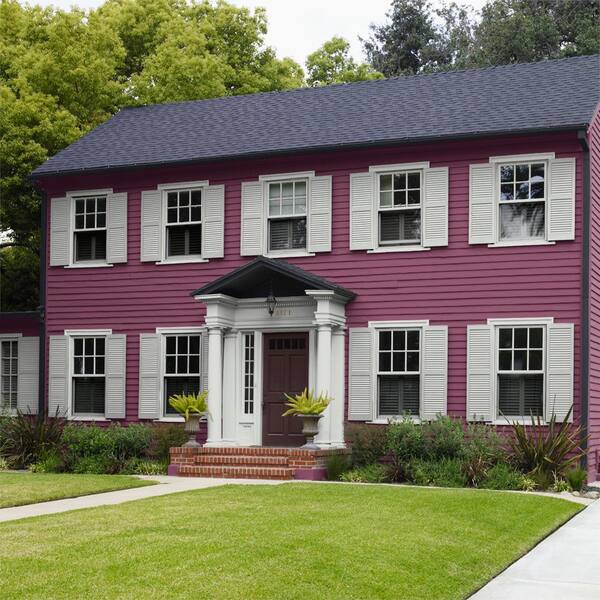 BEHR PREMIUM PLUS 5 gal. 690B 7 Plum Jam Flat Exterior Paint