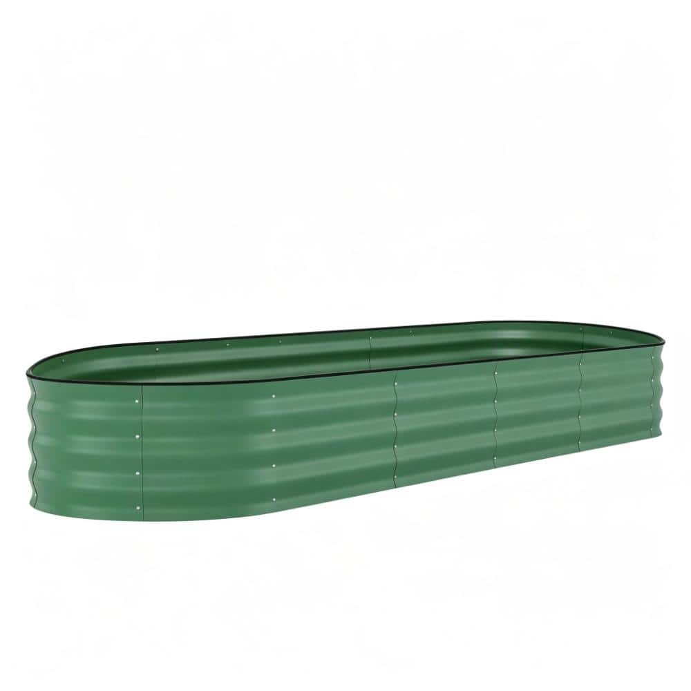 Galvanized Oval Raised Bed 240x60x45cm Tall Planter Box for Vegetables, Flowers & Herbs Rust-Resistant,Green 1pk w/Edge price history on PriceWatchPro