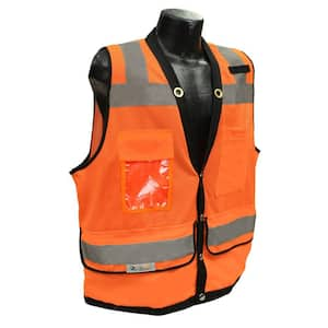 CL 2 Heavy Duty 2X Surveyor Orange Dual Safety Vest