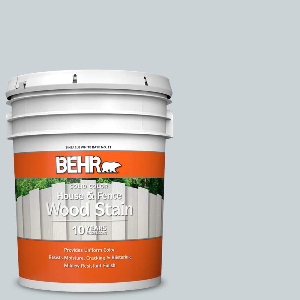 5 gal. #N470-1 Ash Blue Solid Color House and Fence Exterior Wood Stain