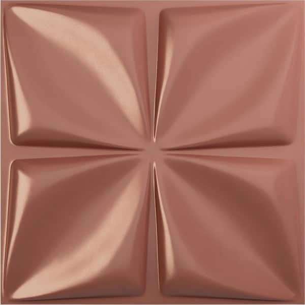 Ekena Millwork 19-5/8-in W x 19-5/8-in H Riley EnduraWall Decorative 3D Wall Panel Champagne Pink