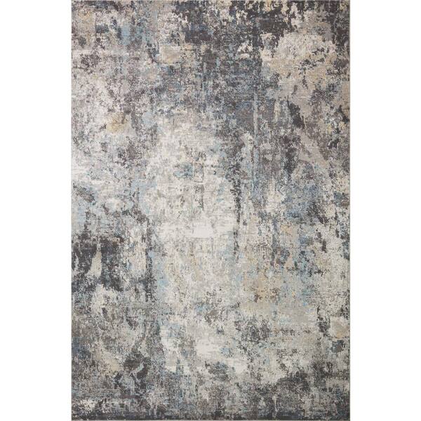 LOLOI II Maeve Silver/Slate 2 Ft. x 3 Ft. Abstract Modern Rug
