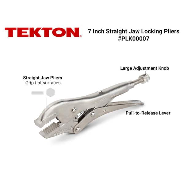 TEKTON 7 in. Straight Jaw Locking Pliers PLK00007 - The Home Depot