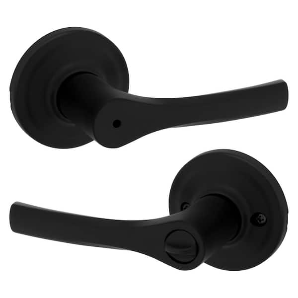Henley Matte Black Bed/Bath Door Handle