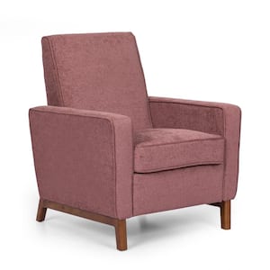 Farnum Dark Walnut/Rose Upholstered Club Chair