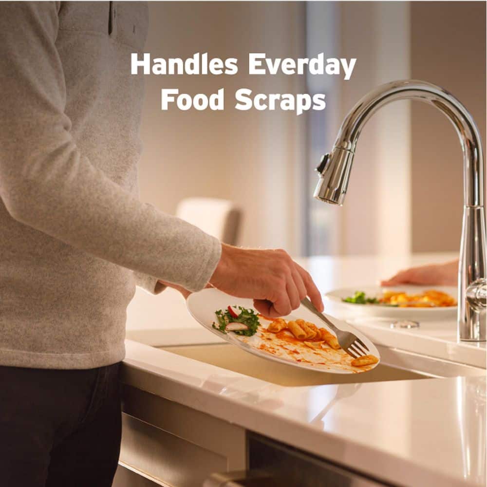 Badger Series 1/2 HP Continuous Feed Garbage Disposal in Gray Enamel