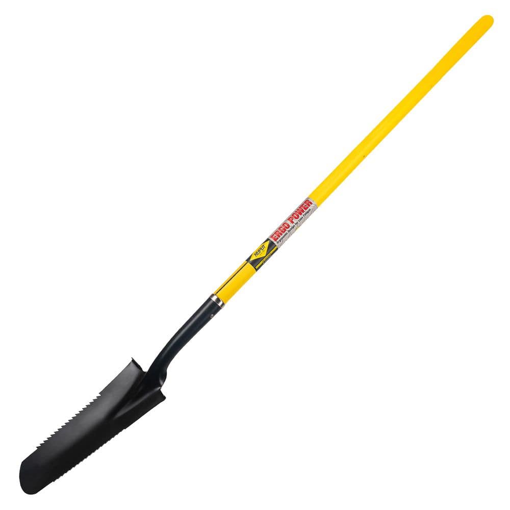 48 in. ERGO POWER Fiberglass Handle and Serrated Sharp Shooter Drain with Heavy-Duty Root Cutter Steel Blade Shovel price history on PriceWatchPro