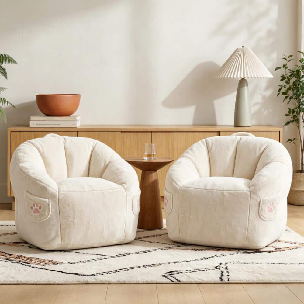 2 Pcs Comfy Bean Bag Chair for Adults and Kids,Boneless Floor Chair with Memory Foam Stuffed for Living Room,Bedroom