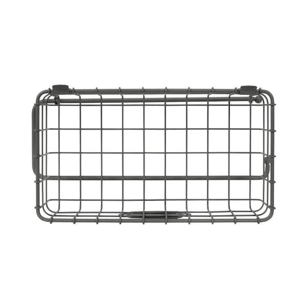 Wall Mount Basket with Paper Towel Holder Industrial Gray, Spectrum