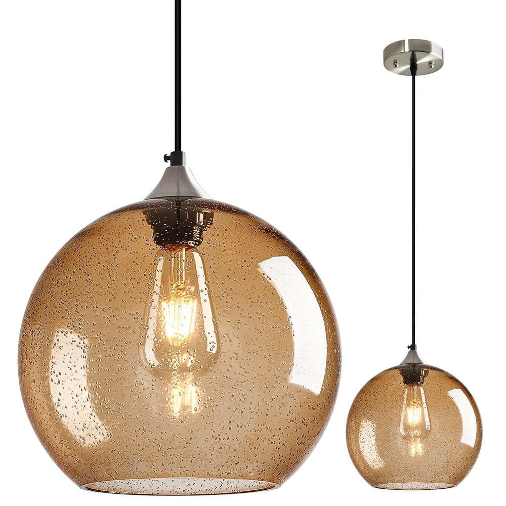 ZHLWIN Home Lighting ‎60 Watts 1 Light 9. 84in Light Brown Glass