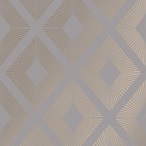 Deco Triangle Grey Removable Wallpaper Sample