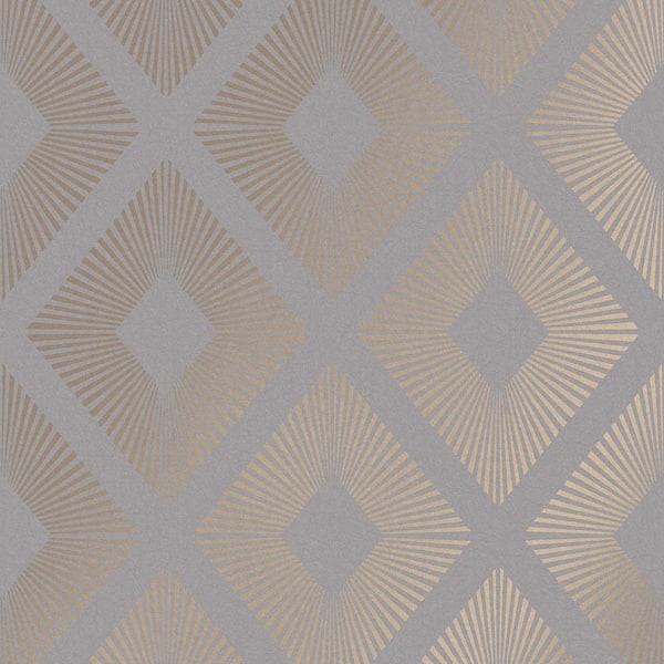 Graham & Brown Deco Triangle Grey Removable Wallpaper Sample