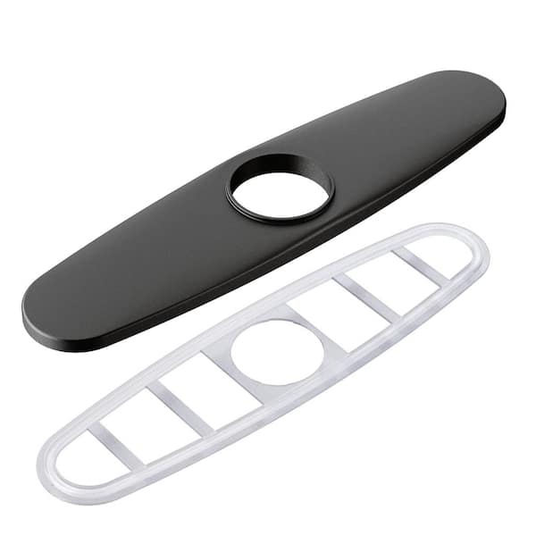 MOEN 10.27 in. x 2.45 in. Escutcheon Plate in Matte Black