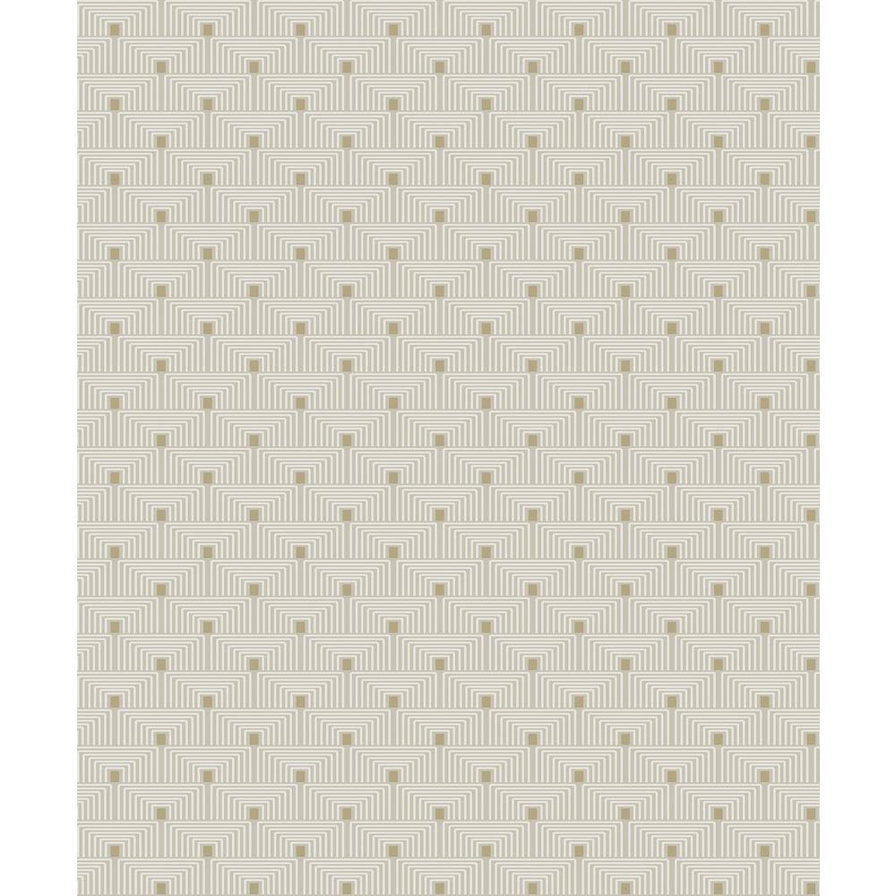 Boutique Collection Cream Metallic Geometric Key Non-pasted Paper on Non-wo