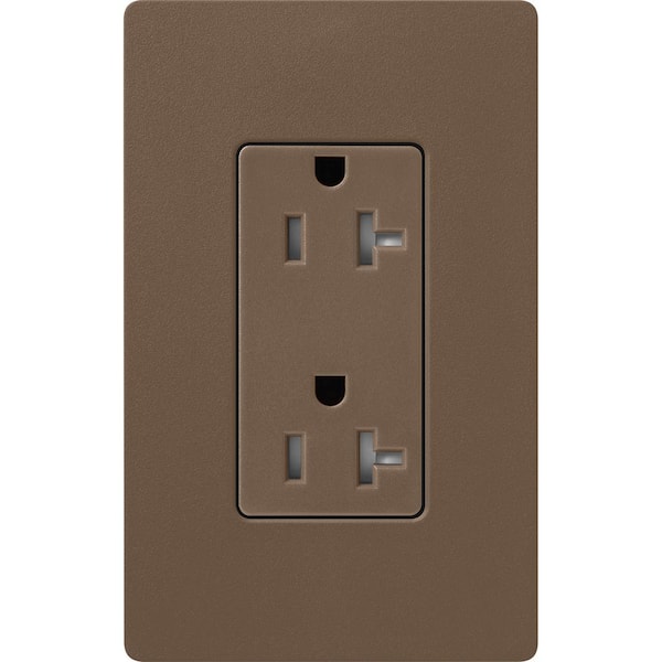 Claro 20-Amp Tamper-Resistant Duplex Receptacle, Espresso (SCRS-20-TR-EP)