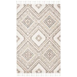 Aspen Taupe/Ivory 4 ft. x 6 ft. Geometric Area Rug