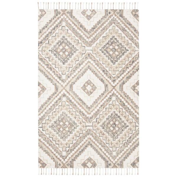 SAFAVIEH Aspen Taupe/Ivory 4 ft. x 6 ft. Geometric Area Rug