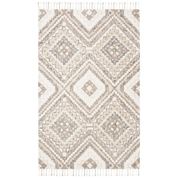 SAFAVIEH Aspen Taupe/Ivory 5 ft. x 8 ft. Geometric Area Rug
