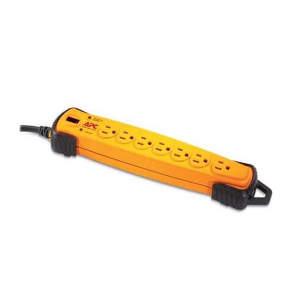 APC Yellow SurgeArrest 8-ft Surge Protector with 7 outlets, Power-Saving & dataline protection