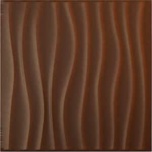 19 5/8 in. x 19 5/8 in. Shoreline EnduraWall Decorative 3D Wall Panel, Aged Metallic Rust (Covers 2.67 Sq. Ft.)