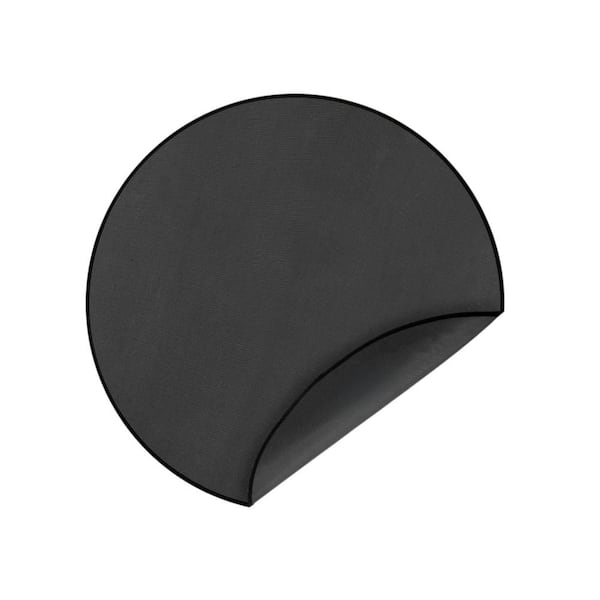 38 in. Round Fire Pit Mat with 4-Layer Fireproof, Heat Insulated, Oil-Proof, and Waterproof for Decks, and Patios, Black