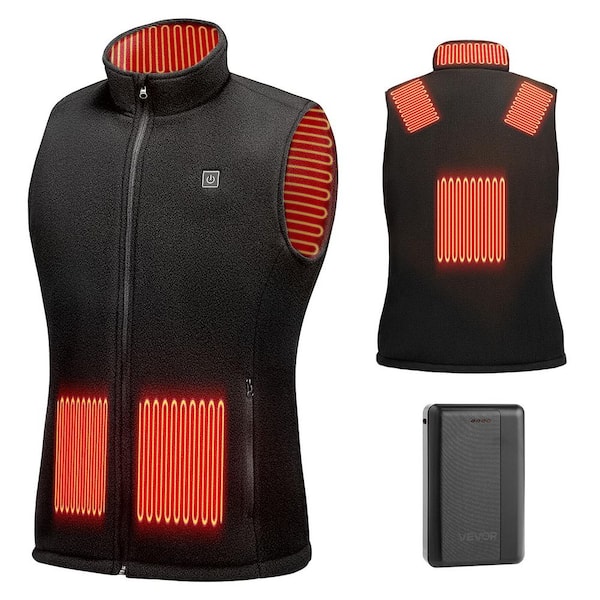 Heated Vest, Women Electric Heating Vest with 16000 mAh Battery Pack, 6 Heating Zones Lightweight with 3 Levels, Size L