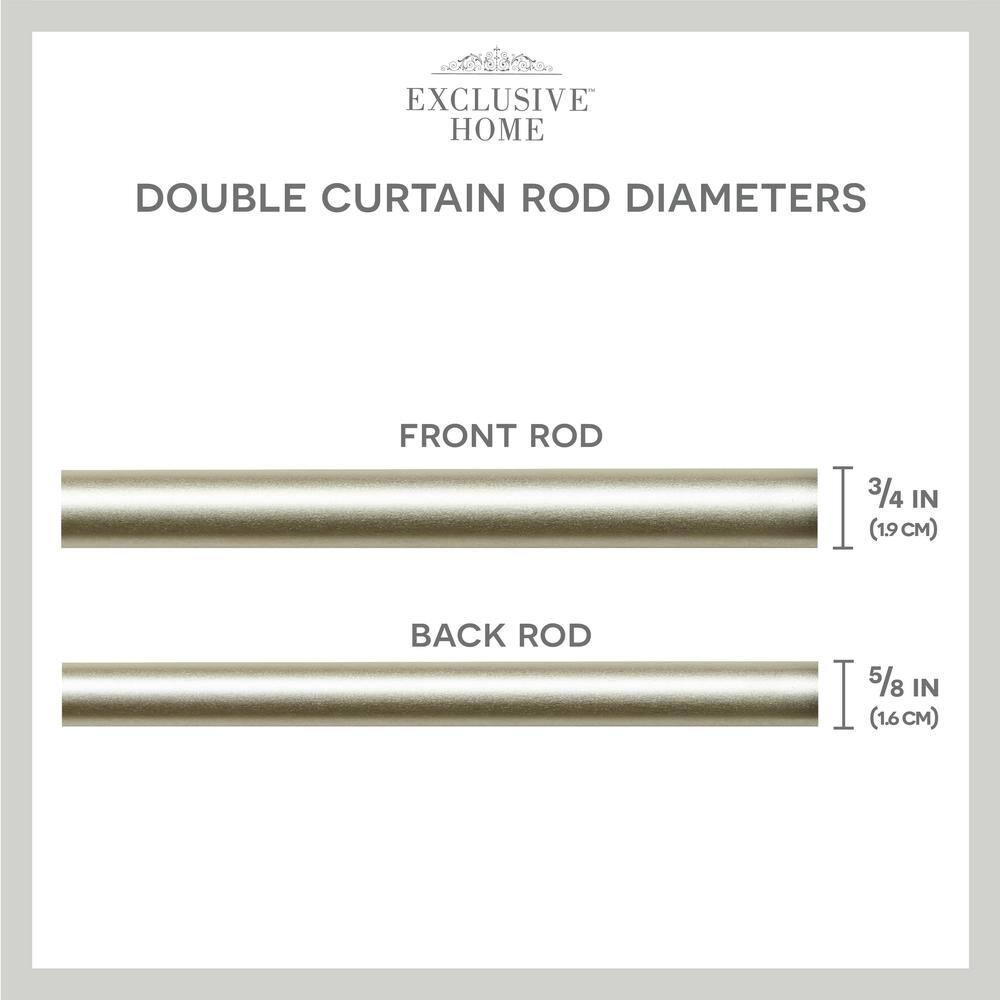 Matte Silver Double Curtain Rod with Wavy Sphere Finials