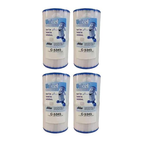 Unicel 4.63 in. Dia 45 sq. ft. Spa Replacement Pool Filter Cartridge (4-Pack)