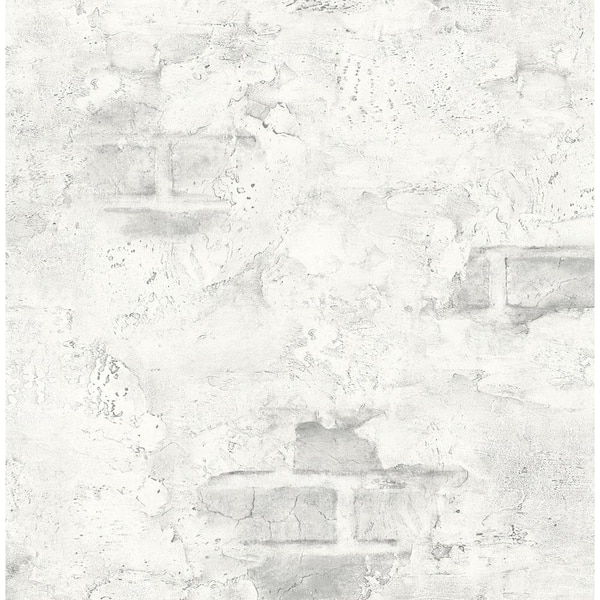 NextWall Faux Stuccoed Brick Peel and Stick Wallpaper (Covers 30.75 sq. ft.)
