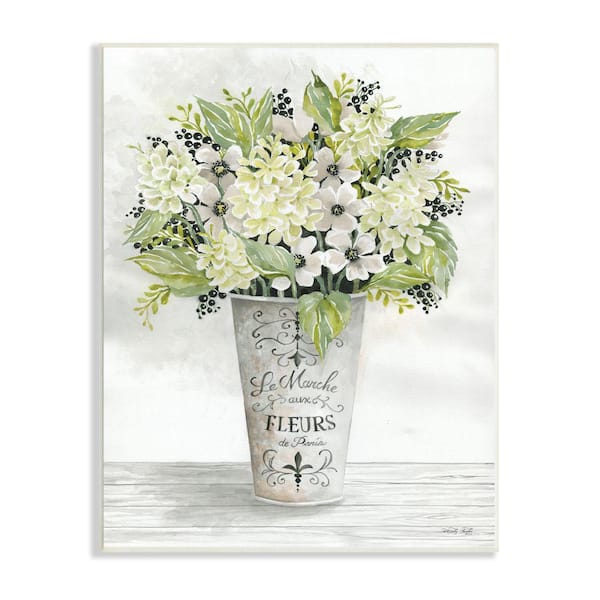 Stupell Industries "French Floral Greenery Bouquet Parisian Charm Flowers" by Cindy Jacobs Unframed Print Nature Wall Art 10 in. x 15 in.