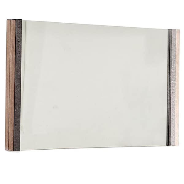 HomeRoots 51 in. W x 35 in. H Wood Brown Decorative Mirror