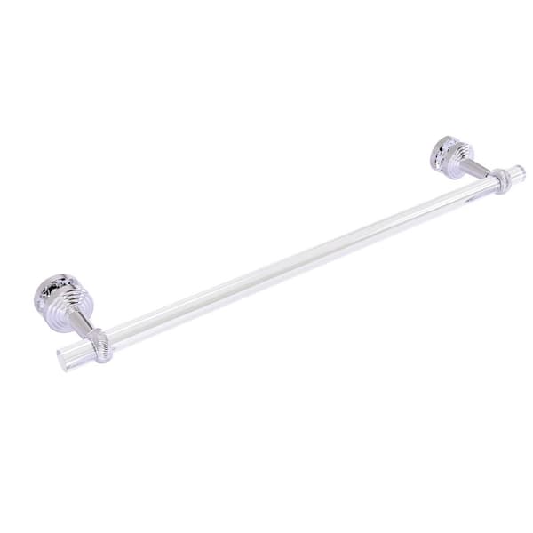 Allied Brass Pacific Beach Collection 24 in. Over-the-door Single Towel Bar in Polished Chrome with Twisted Accents