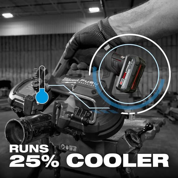 Milwaukee M12 12V Lithium-Ion XC Extended Capacity Battery Pack 5.0Ah w/Band Saw Blade and Band Saw Reamer Attachment (3-Pack)