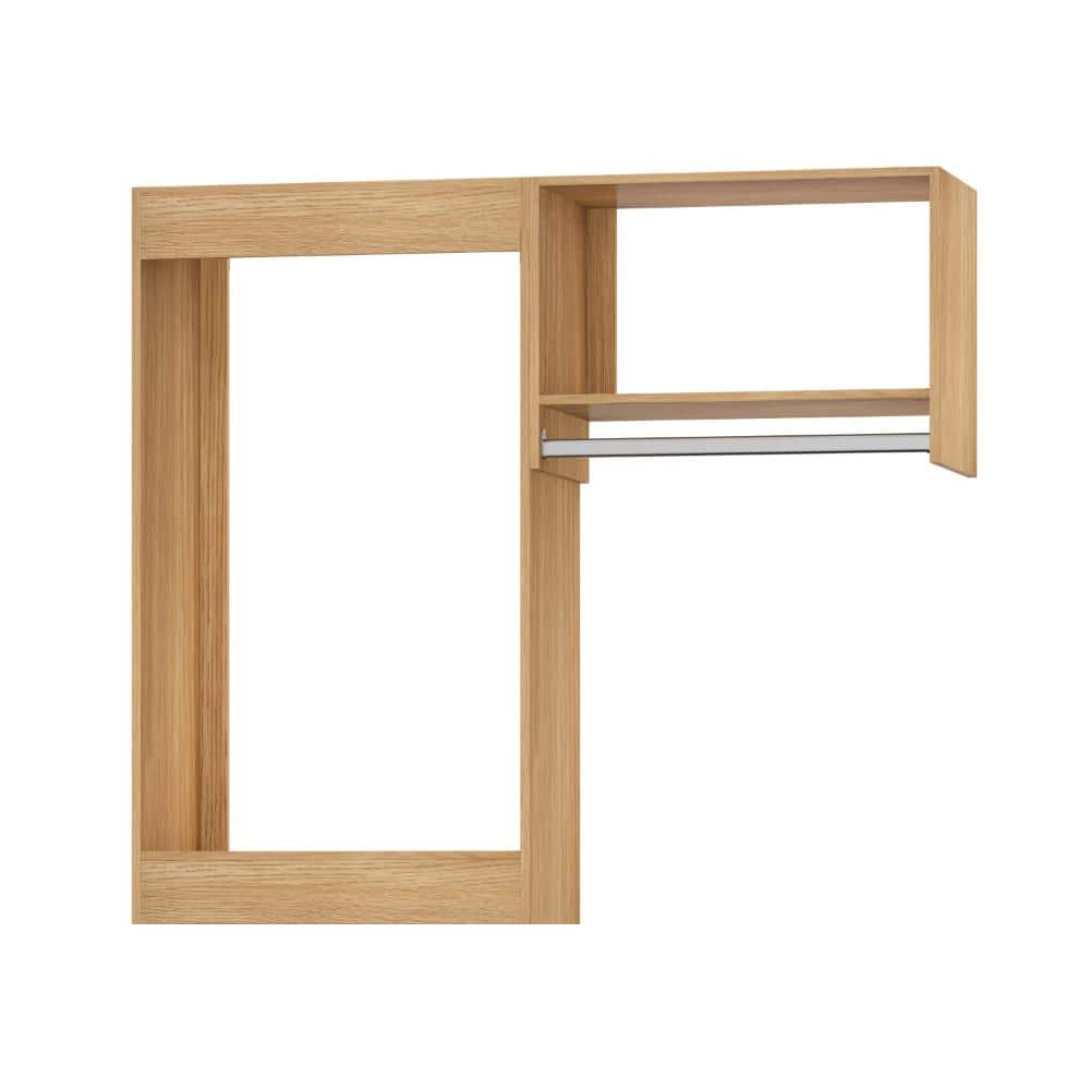 52 in W Wood Modular Closet System Wood Closet Organizer Storage Unit for Clothes Shoes Handbags and Accessories
