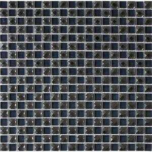 Jewel Black Backsplash 11.81 in. x 11.81 in. Small Square Joint Gloss Glass Mosaic Wall Tile (7.75 sq. ft./Case)