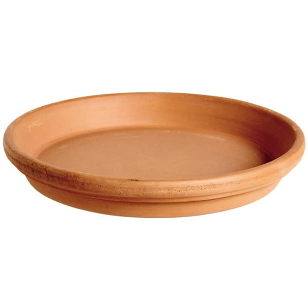 4 in. L x 0.8 in. H Extra Small Terracotta Plant Saucer