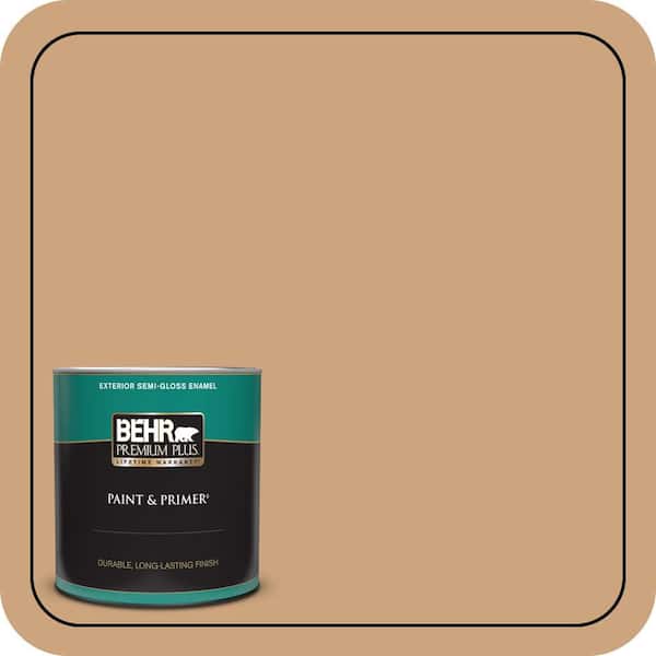 BEHR PREMIUM PLUS 1 qt. #QE-21 Albuquerque Semi-Gloss Enamel Exterior Paint & Primer
