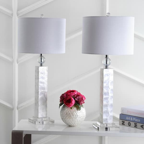 White Led Seas Table Lamp Set, 32 Inch Crystal Table Lamps