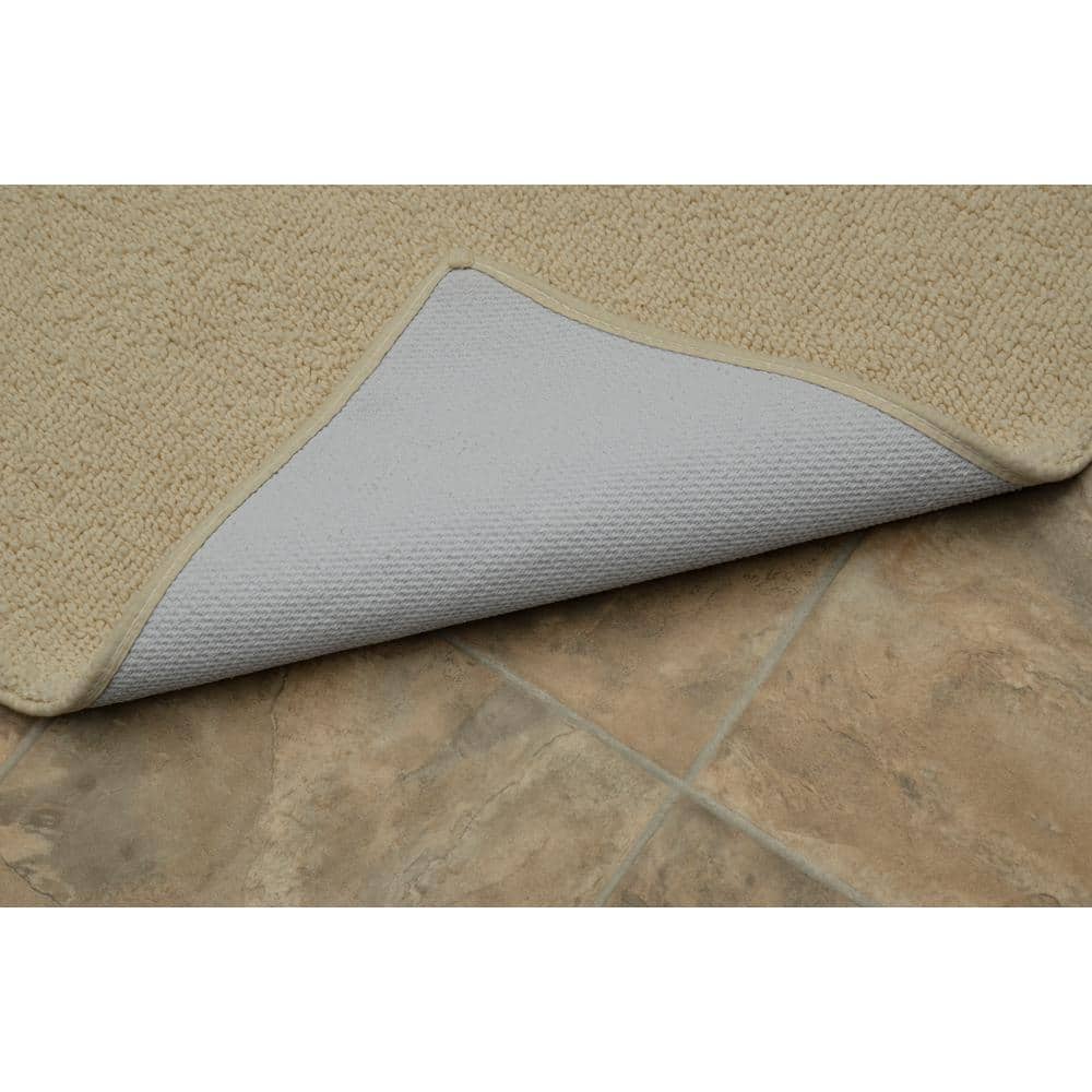 Natural Cotton 3-Piece Bath Rug Set with Non-Slip Backing