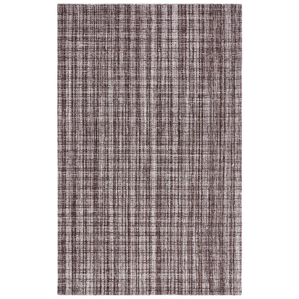 Gray Abstract Handmade Tufted Wool Area Rug, 8' x 10'
