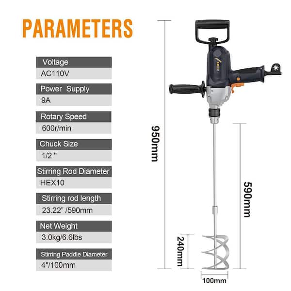 9 Amp 1/2 in. Corded Drill/Driver with Spade Handle