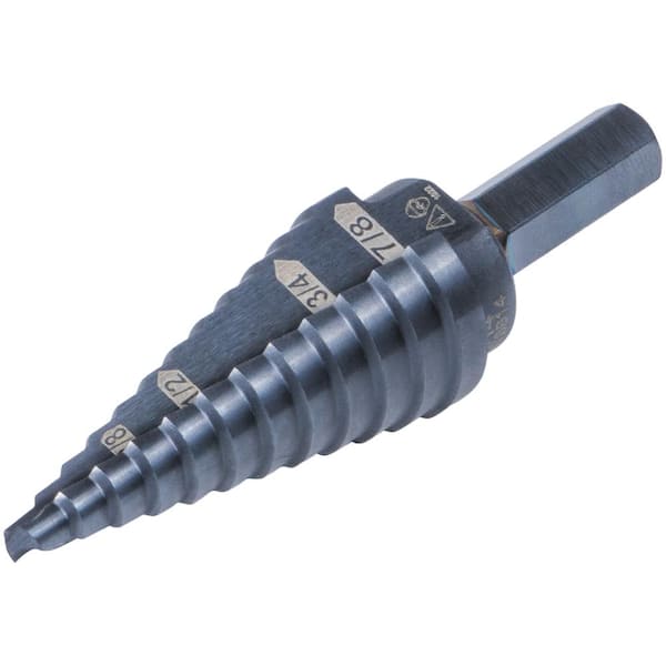 10 Sizes Step Drill Bit,1/4 to 1-3/8 Inches High Speed Steel Drill Cone  Bits,Straight Grooved Double Fluted,M2 High Speed Steel Drill bits for Hole