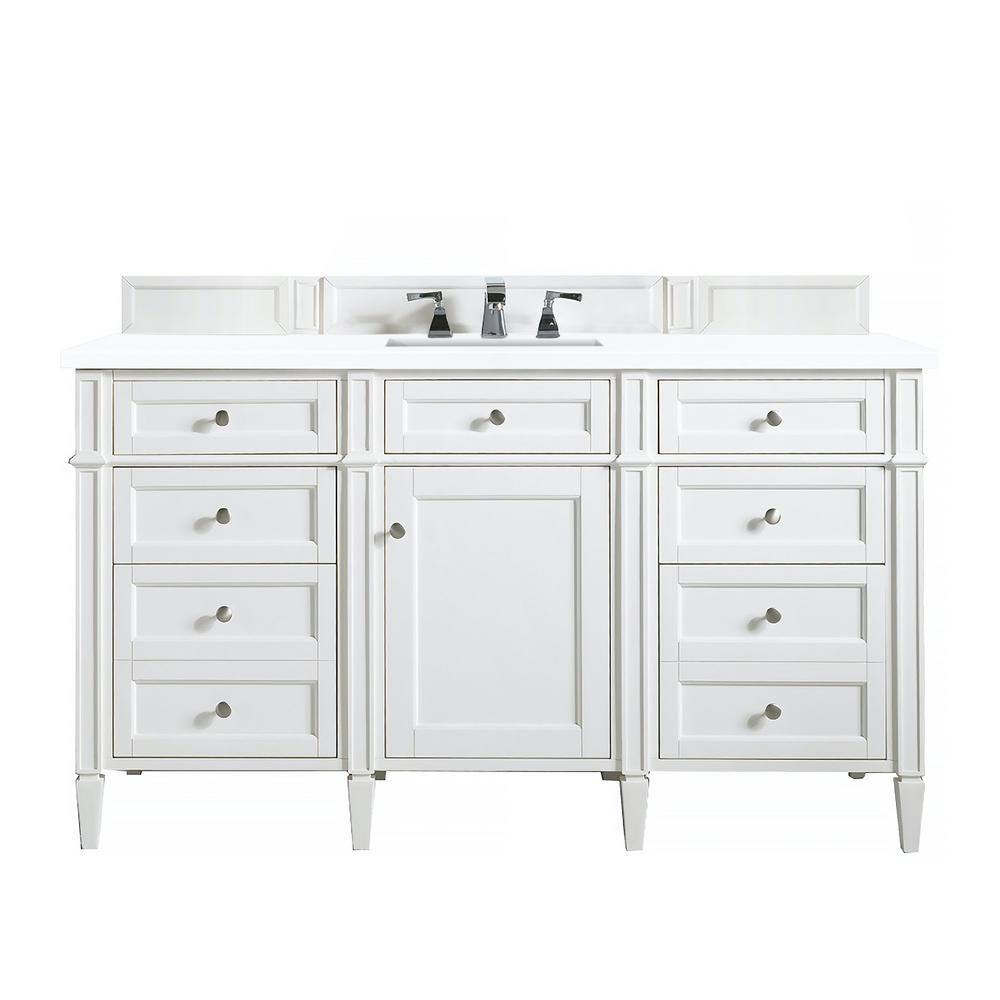 James Martin Vanities Brittany 60 in. Single Vanity in Bright White