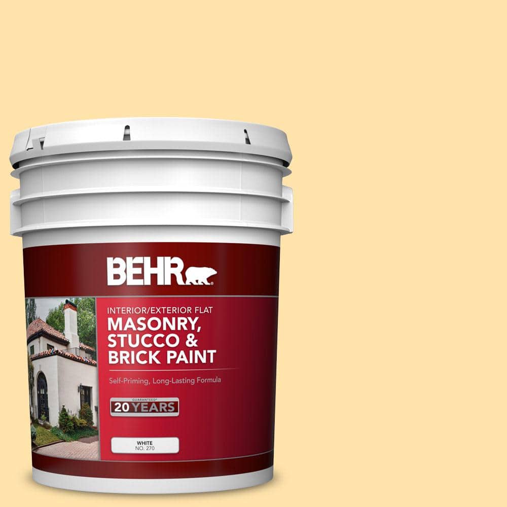 5 gal. #P270-3 Sunflower Seed Flat Interior/Exterior Masonry, Stucco and Br