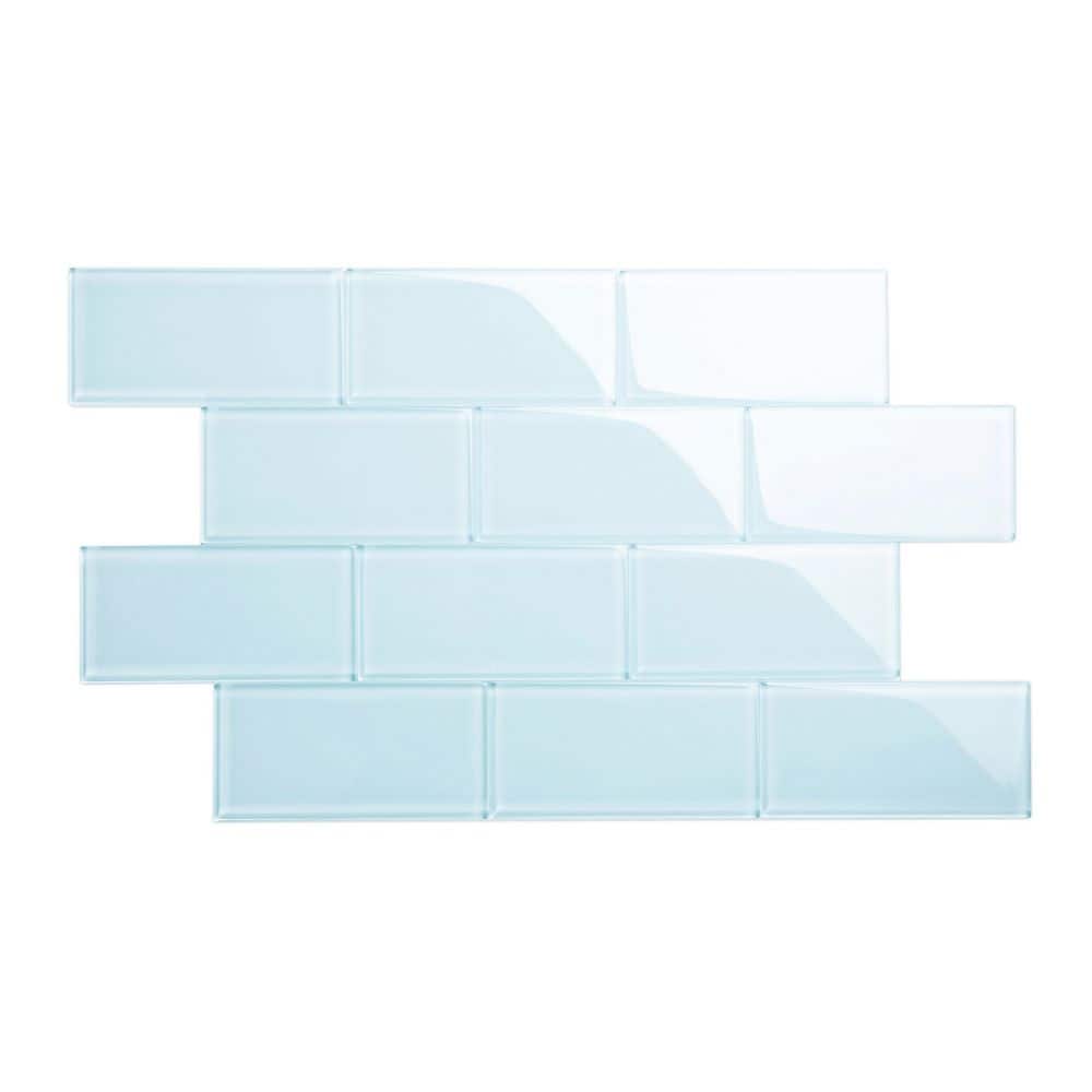 Sky Blue Glass Subway Wall Tile 3" x 6"