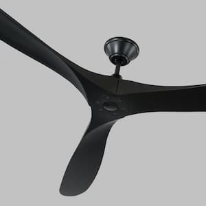 Maverick Super Max 88 in. Modern Indoor/Outdoor Matte Black Ceiling Fan with Matte Black Blades and Remote Control