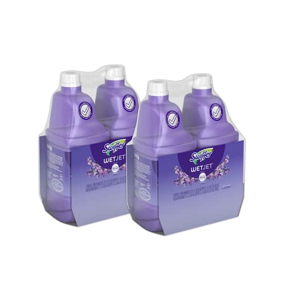 Swiffer WetJet Multi-Purpose and Hardwood Liquid Floor Cleaner Solution  Refill, Lavender Vanilla & Comfort, 42.2 fl oz