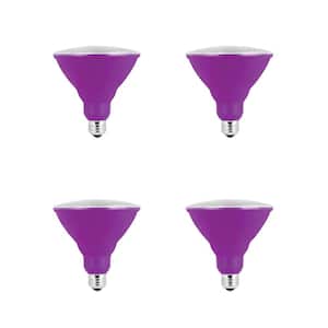 90-Watt Equivalent PAR38 Weatherproof Outdoor Landscape Purple Color E26 Medium Base FLood LED Light Bulb (4-Pack)