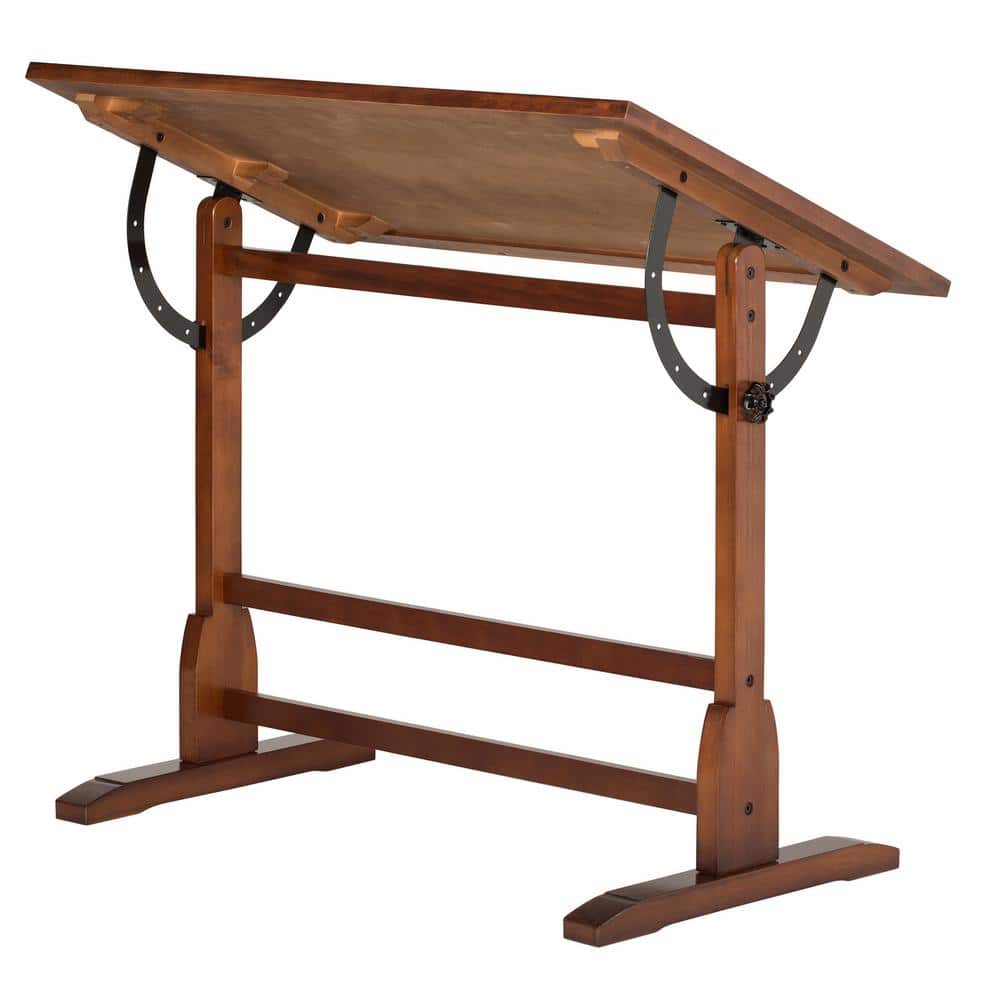 Rustic Oak Solid Wood Traditional Craft Desk